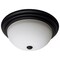 Nuvo 3-Light 15-Inch Flush Mount, Matte Black Finish Opal Glass 60/129 - alternate 2